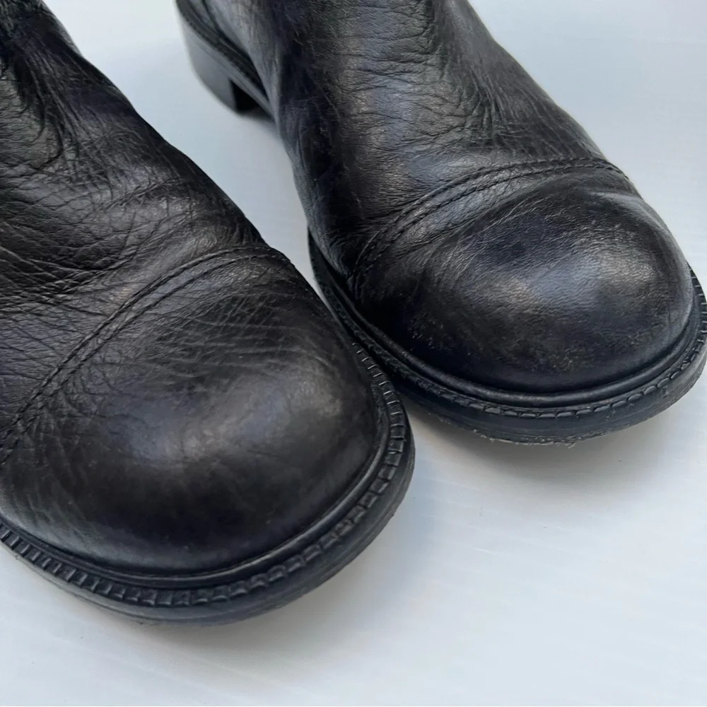 Tory Burch- Black Stowe Figueria Leather Boots Size 8